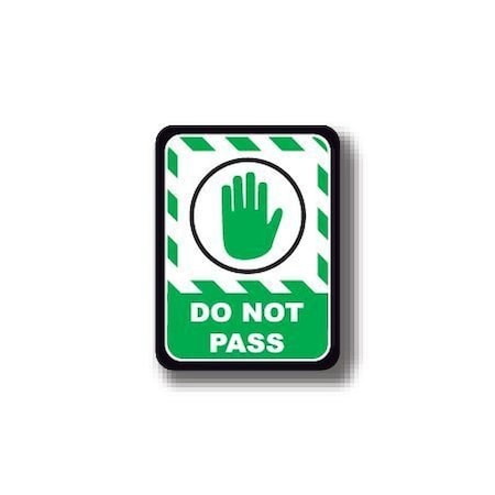 Ergomat 12in x 12in RECTANGLE SIGNS - Do Not Pass DSV-SIGN 144 #7055 -UEN